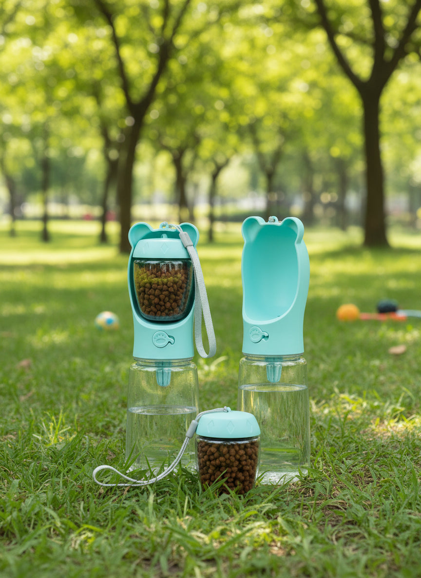 Draagbare Waterfles & Voerbak