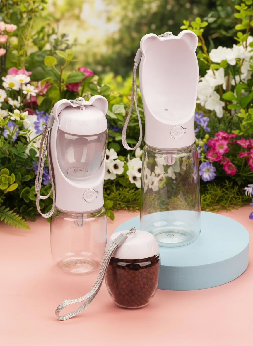 Draagbare Waterfles & Voerbak